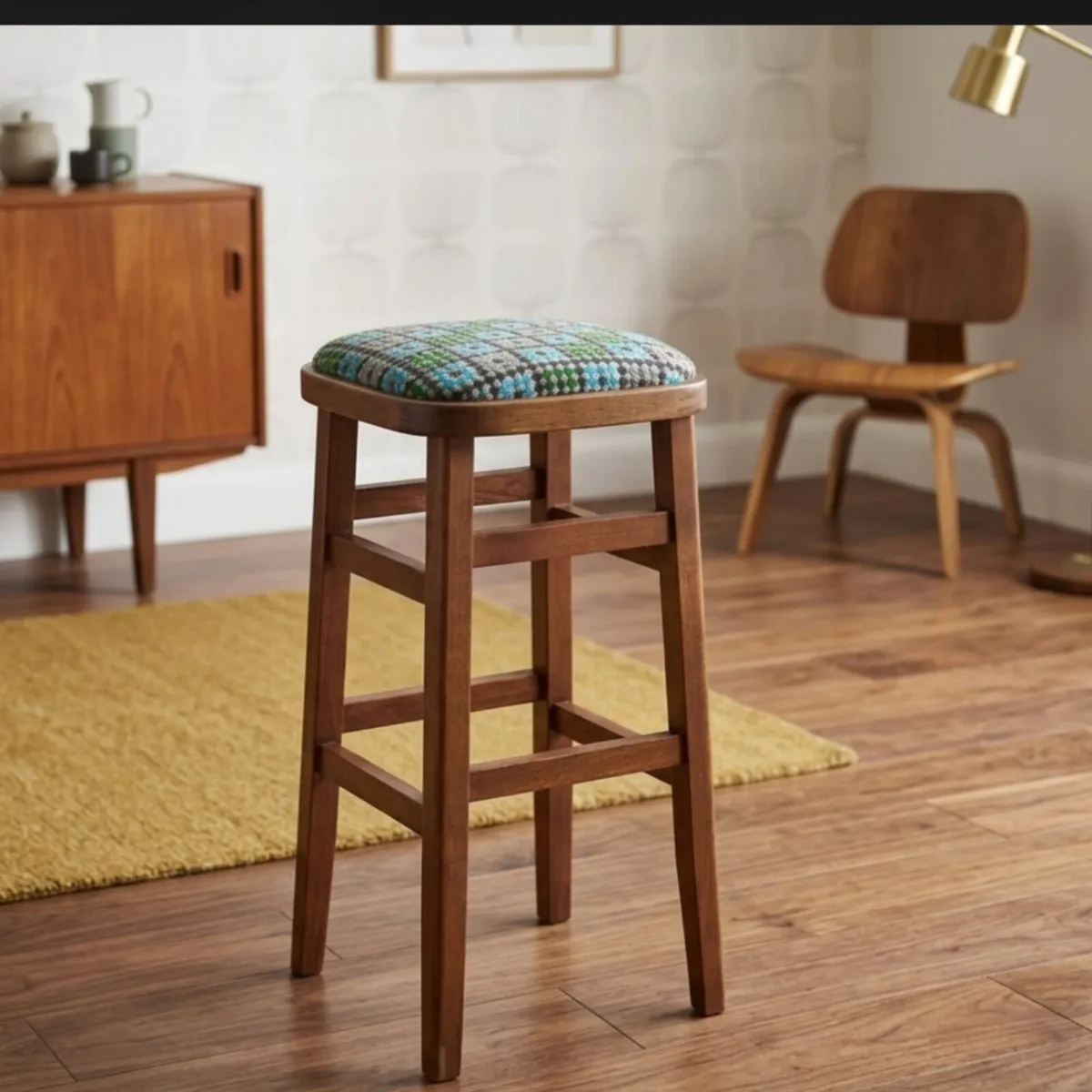 Mid Century High Stool - Image 1