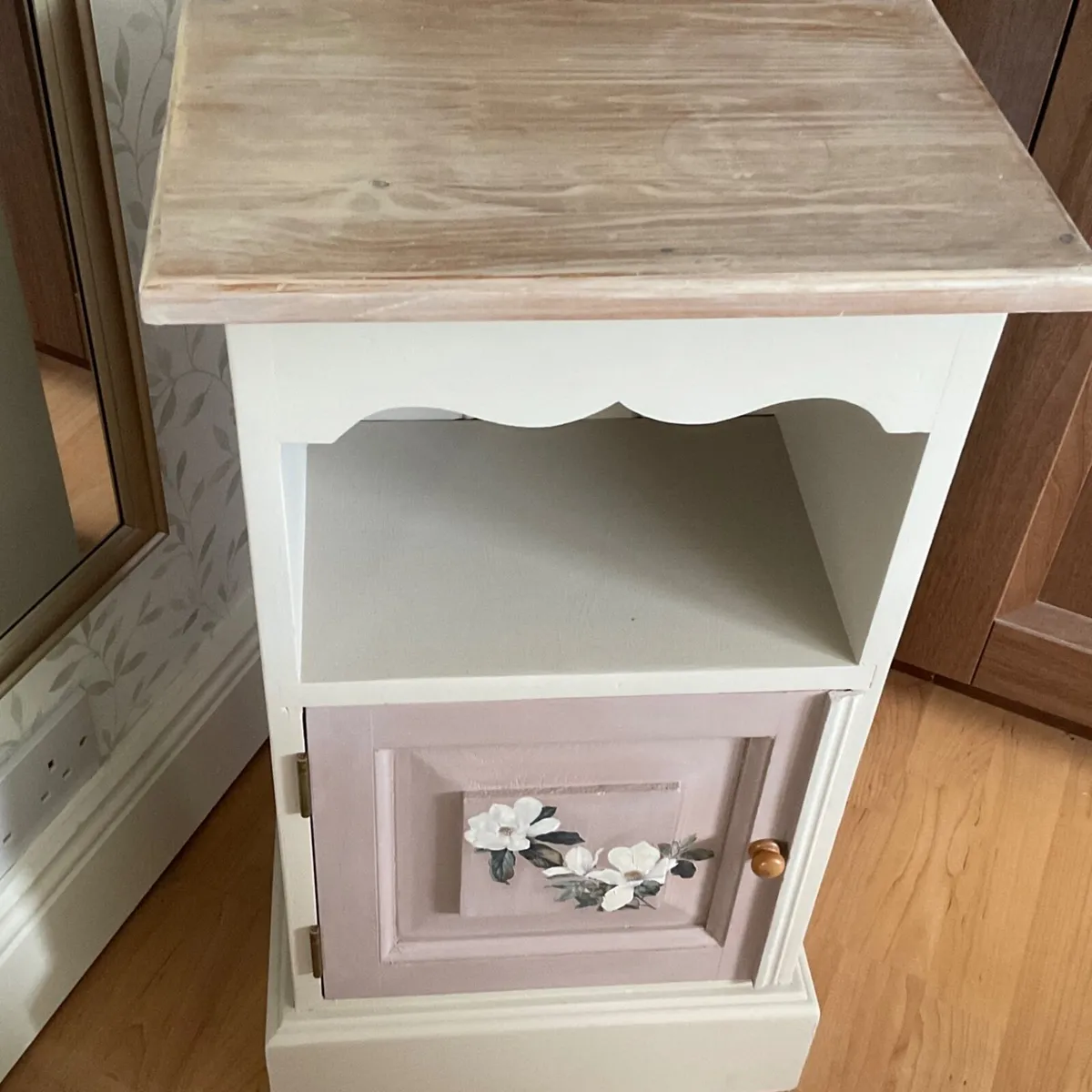 Hand painted cottage style bedside locker - Image 2