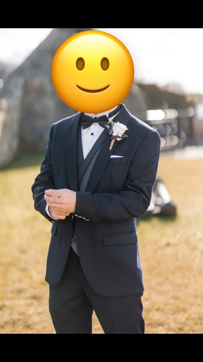 Grooms navy tuxedo - Image 1