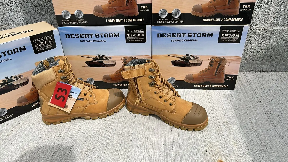 Desert Storm S3 Zip Work Boots all sizes - Image 3