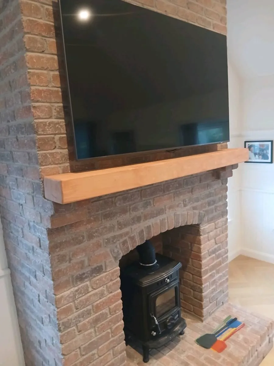 Mantle beams live edge straight  cut  pot belly - Image 1