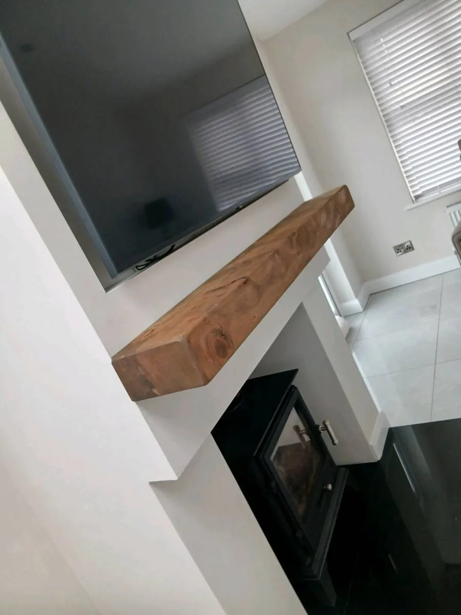 Mantle beams live edge straight  cut  pot belly - Image 4