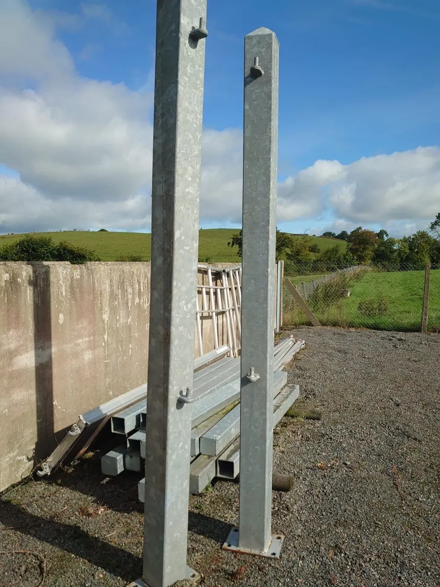 2 Galvanised gate posts +Galvanised posts for sale - Image 1