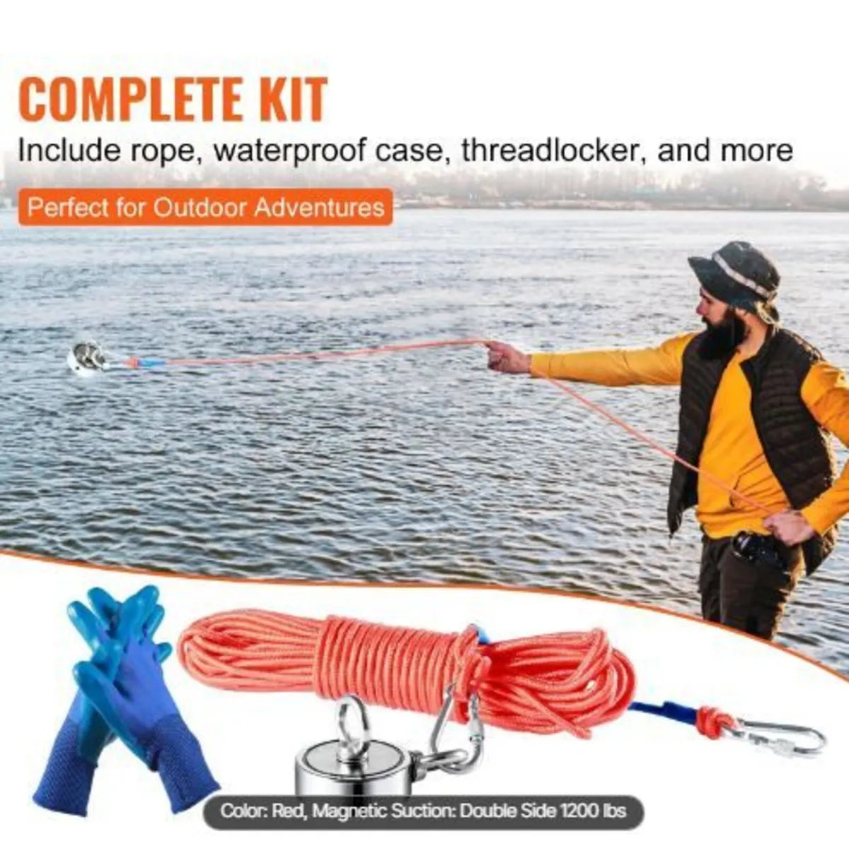 Magnet Fishing Kit, 544.3 kg - Image 3