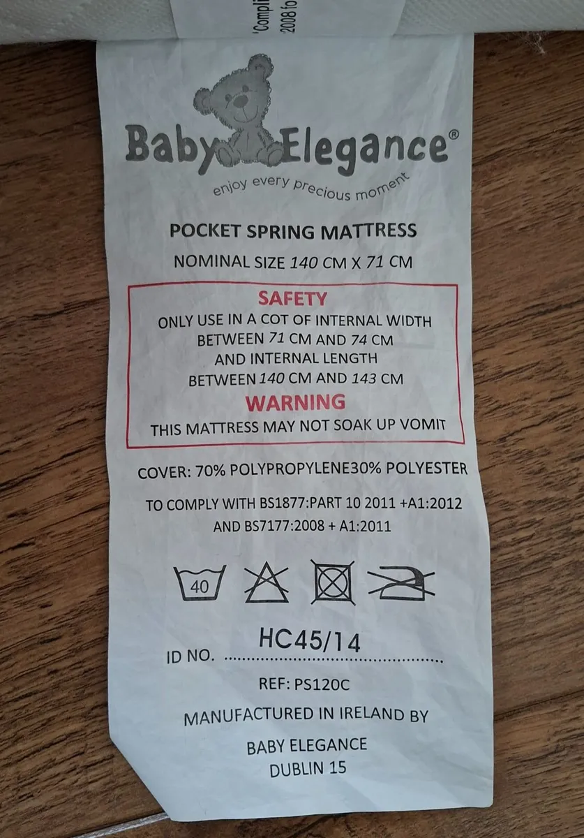 Cot Mattress 140x70 - Image 2