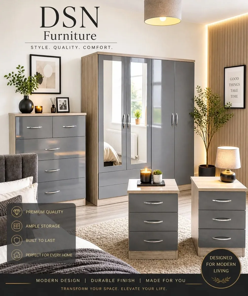 4 DOOR WARDROBE BEDROOM SETS