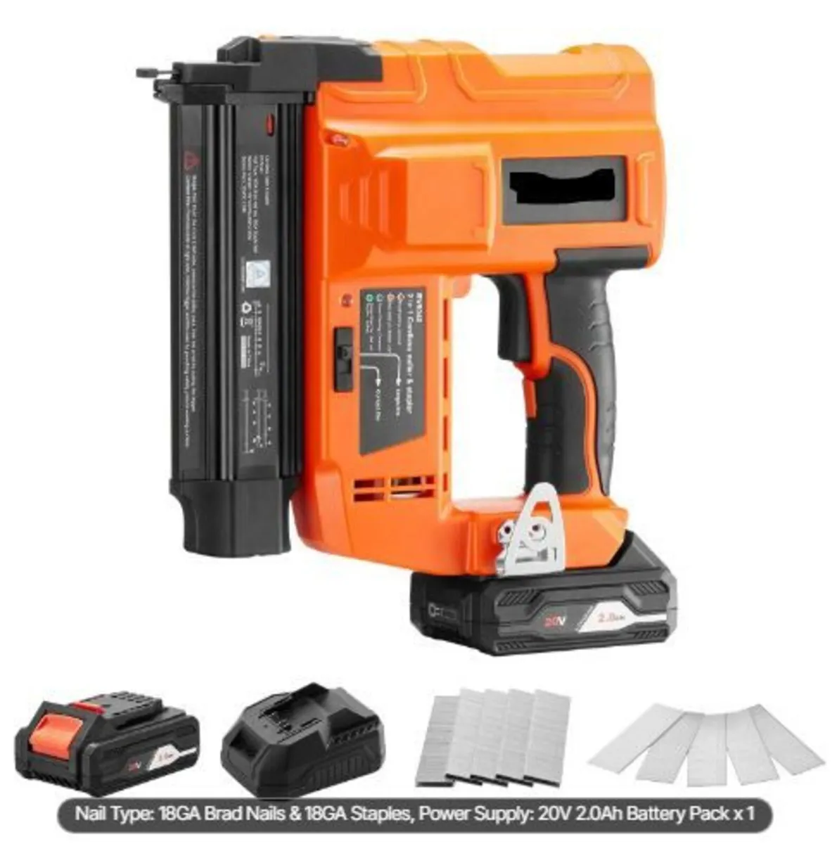 2-in-1 Cordless Brad Nailer, 18 Gauge, 20V - Image 1