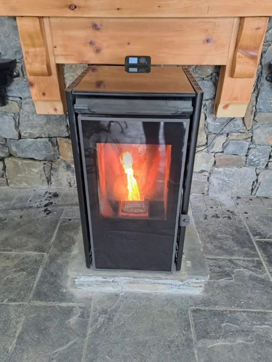 Small Pellet stove ex display/lit , good condition - Image 1