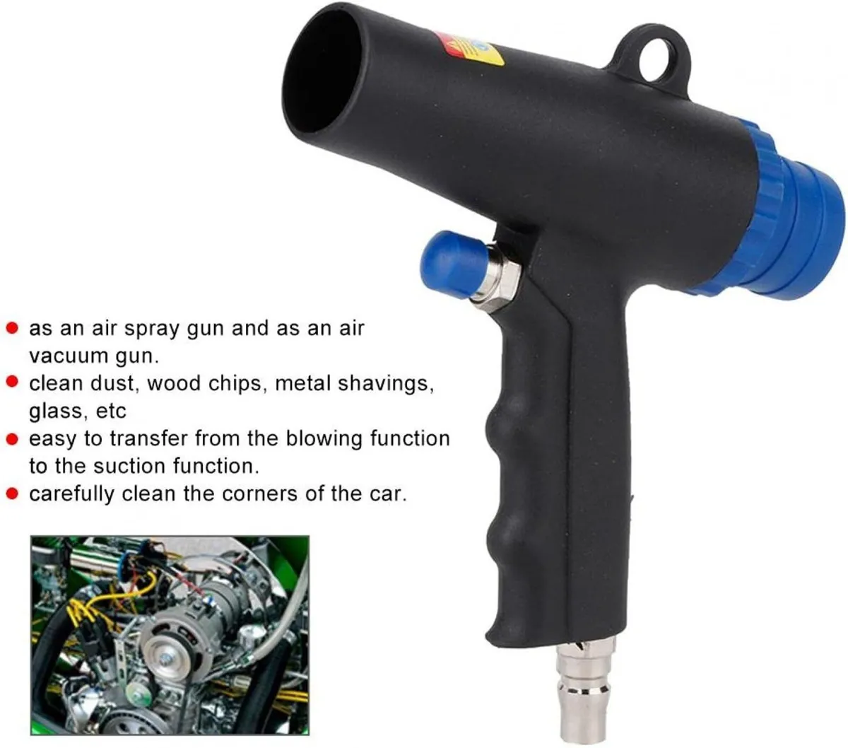 2-in-1 Car Vacuum & Air Blow Cleaner Kit - Image 2