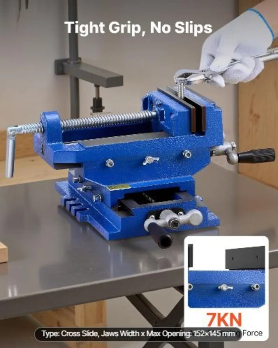 Cross Slide Drill Press Vise, 6 Inch - Image 1