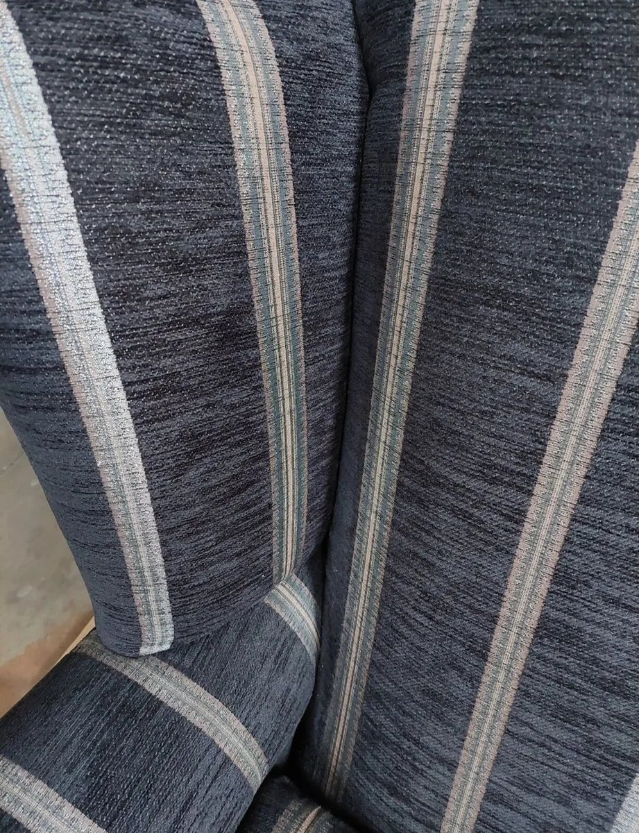 Wingback arm chair and footstool - Image 3