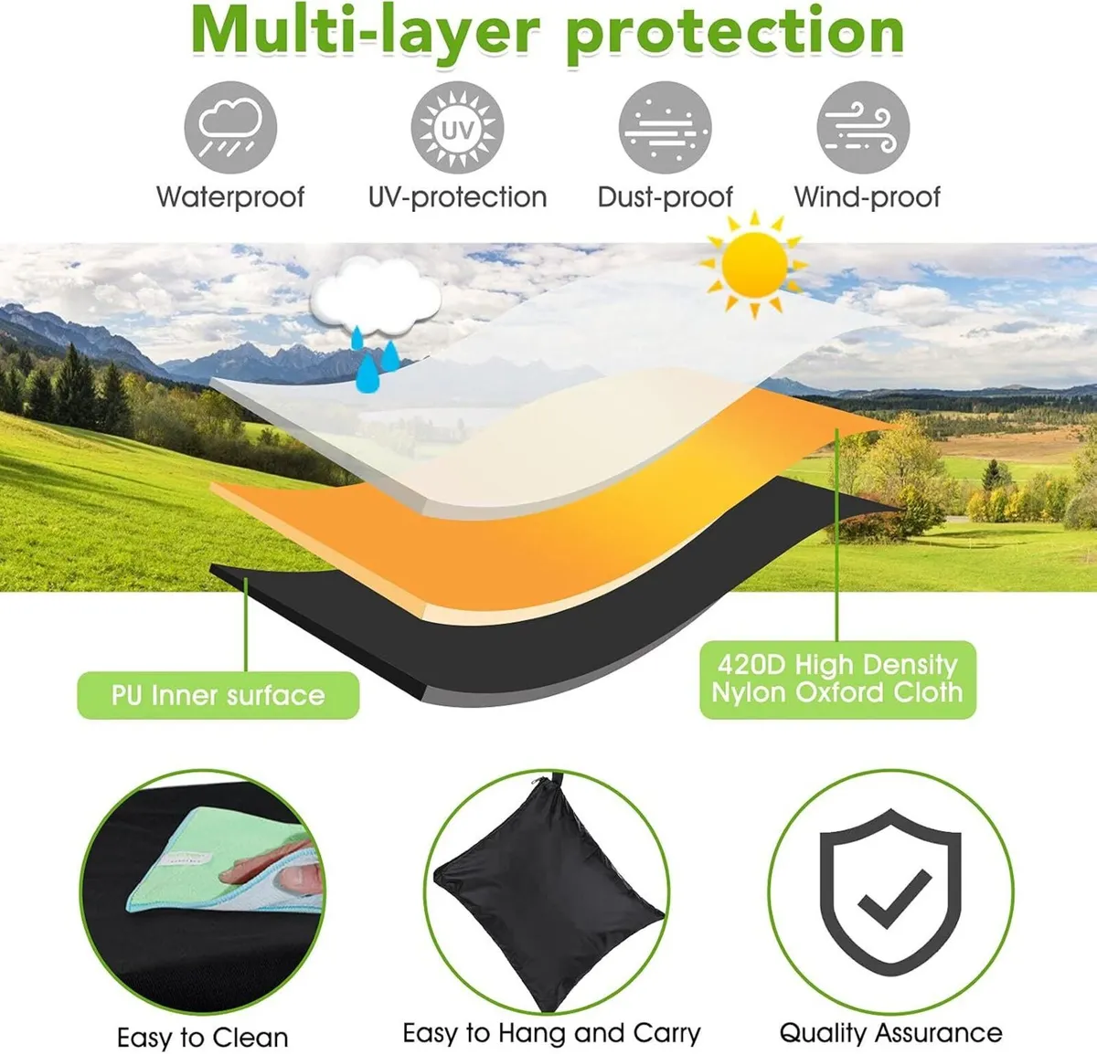 Garden Furniture Cover – 242 × 182 × 100cm - Image 3