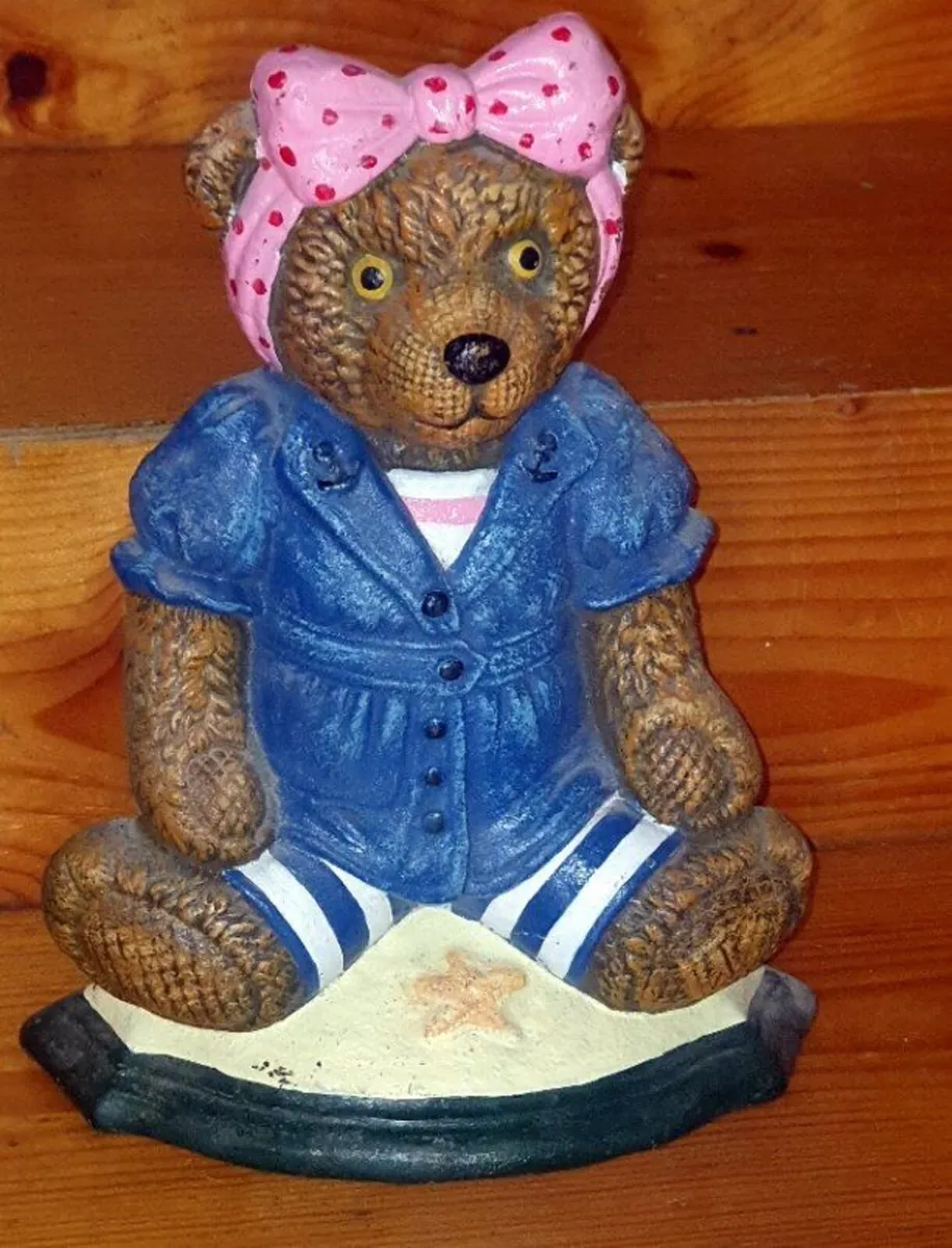 Vintage Wright Studios Cast Iron Teddy Doorstop - Image 3