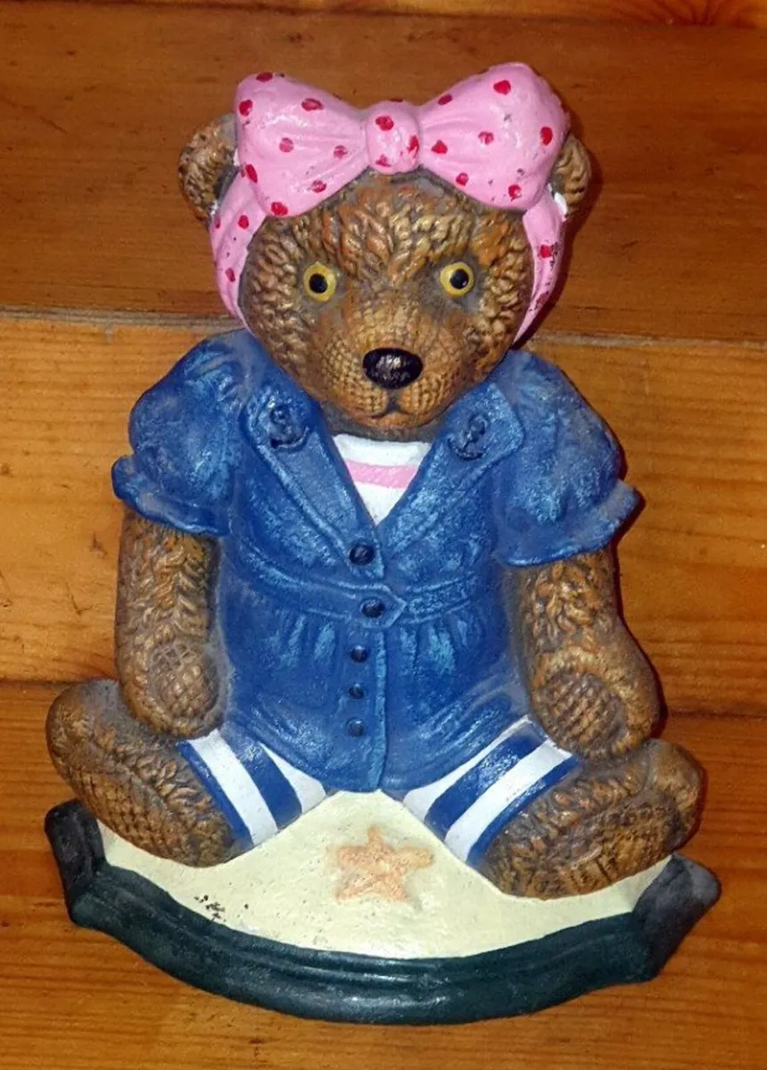 Vintage Wright Studios Cast Iron Teddy Doorstop - Image 4
