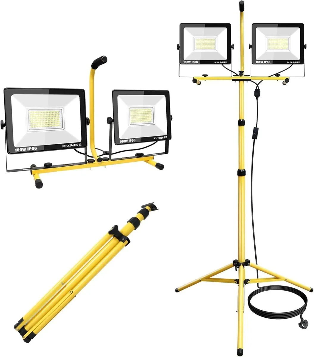 LED Work Light – Portable Construction Floodlight - Image 1