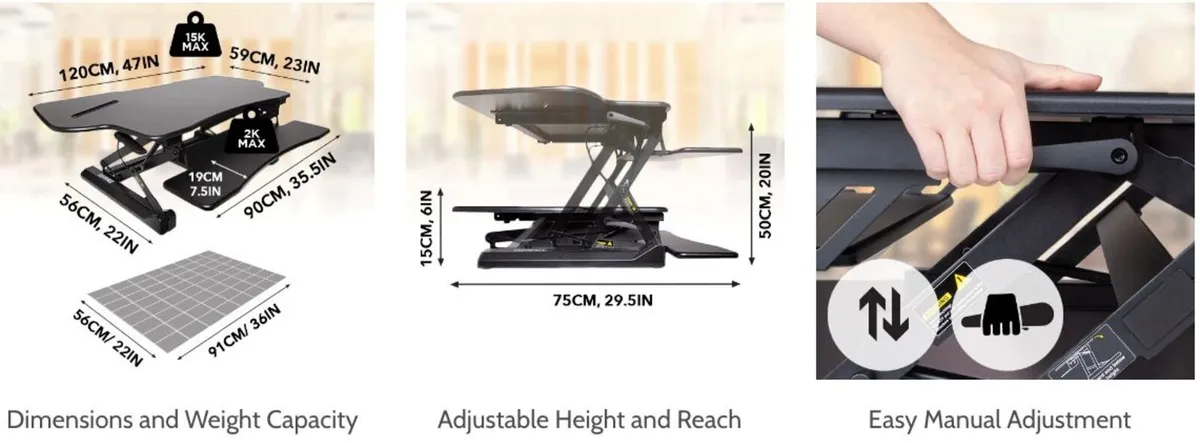 Standing desk converter - Image 3