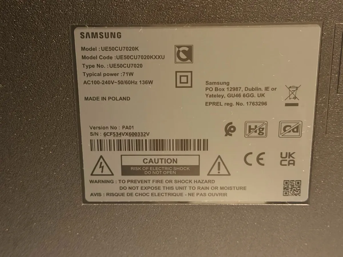 Samsung 50” TV + Samsung Soundbar for Sale - Image 2