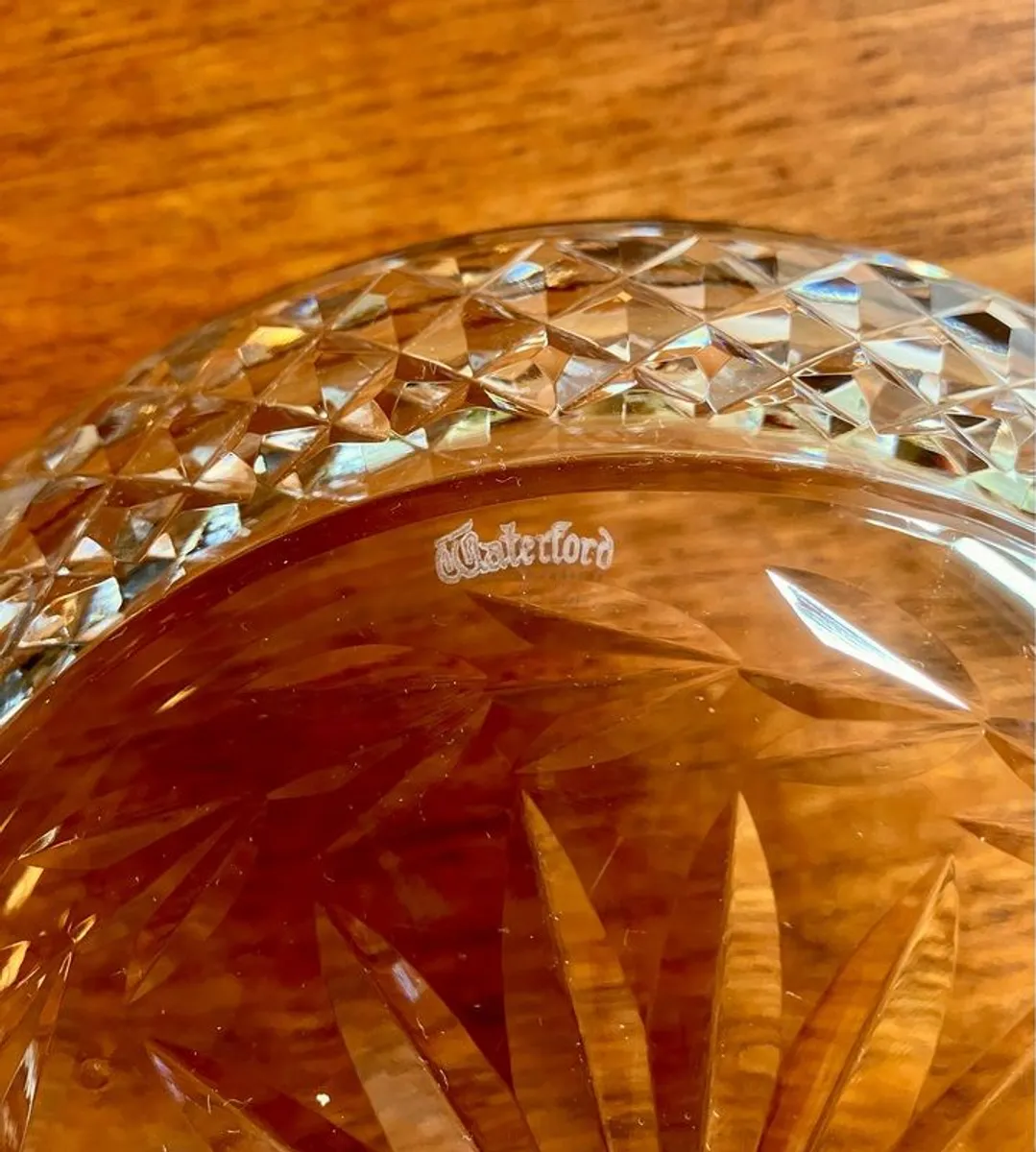 Pristine Vintage Waterford Crystal 8" Bowl, Glandore Pattern. - Image 3