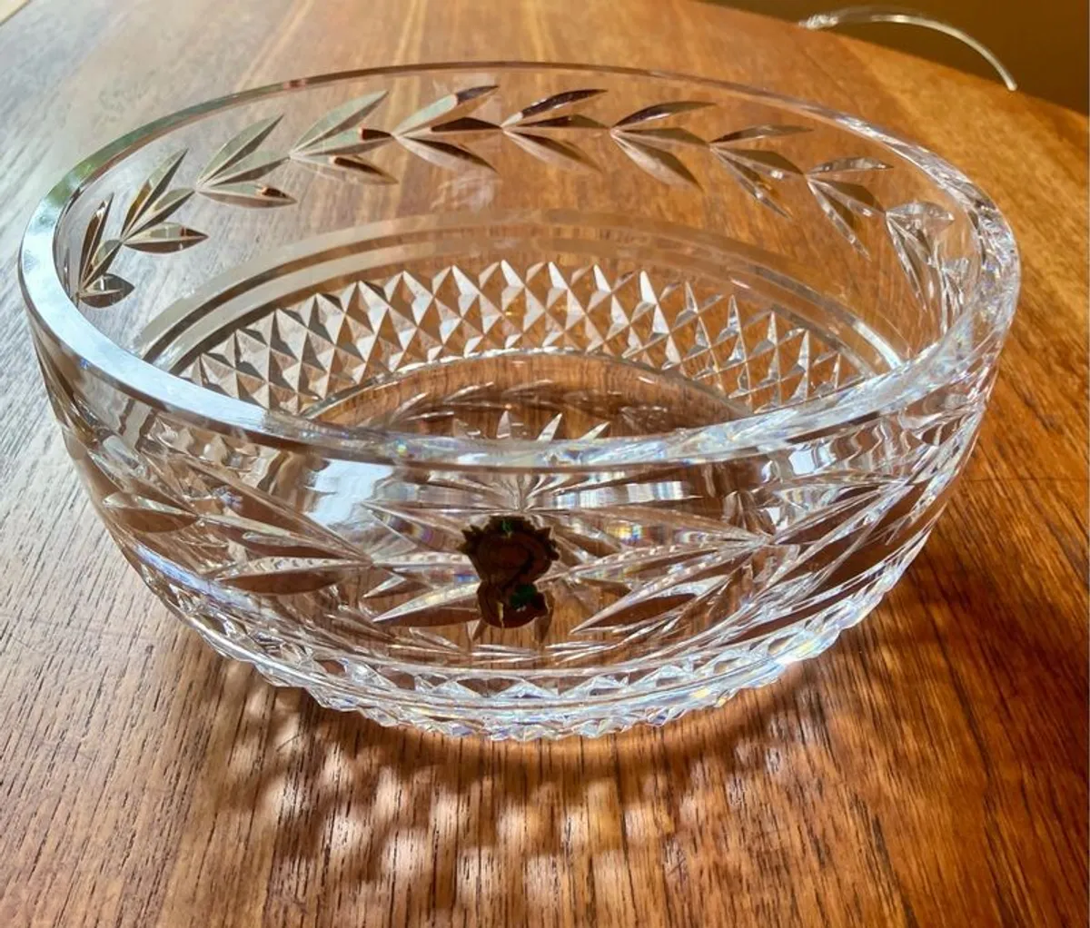 Pristine Vintage Waterford Crystal 8" Bowl, Glandore Pattern. - Image 1