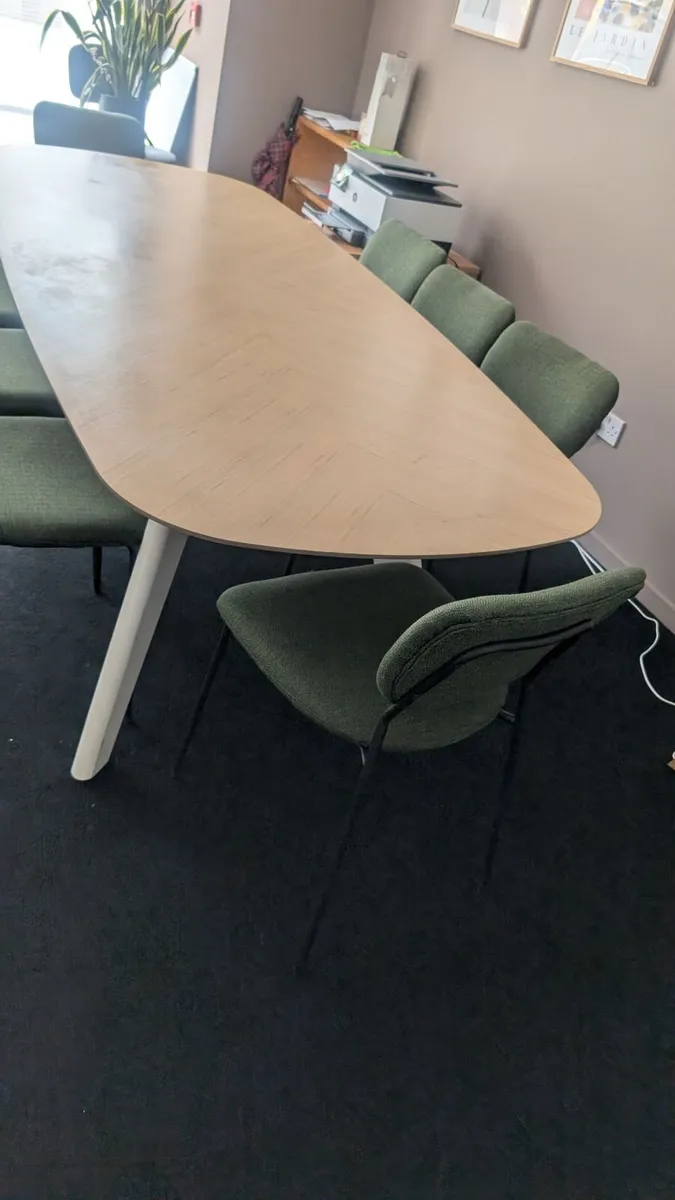 Oval Wooden Dining Table (240cm x 100cm) - Image 3