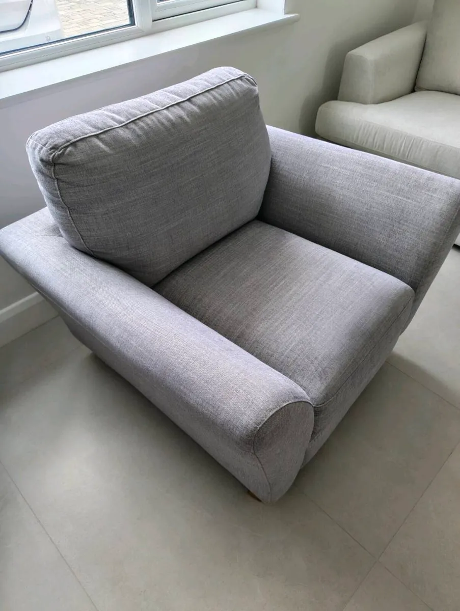 Armchair - light grey, clean, very comfortable - Image 1