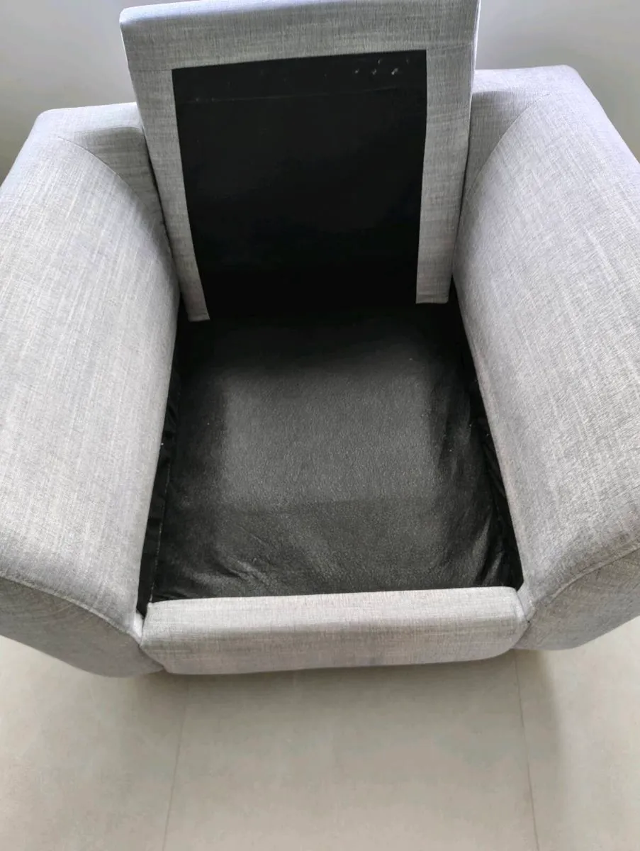 Armchair - light grey, clean, very comfortable - Image 4