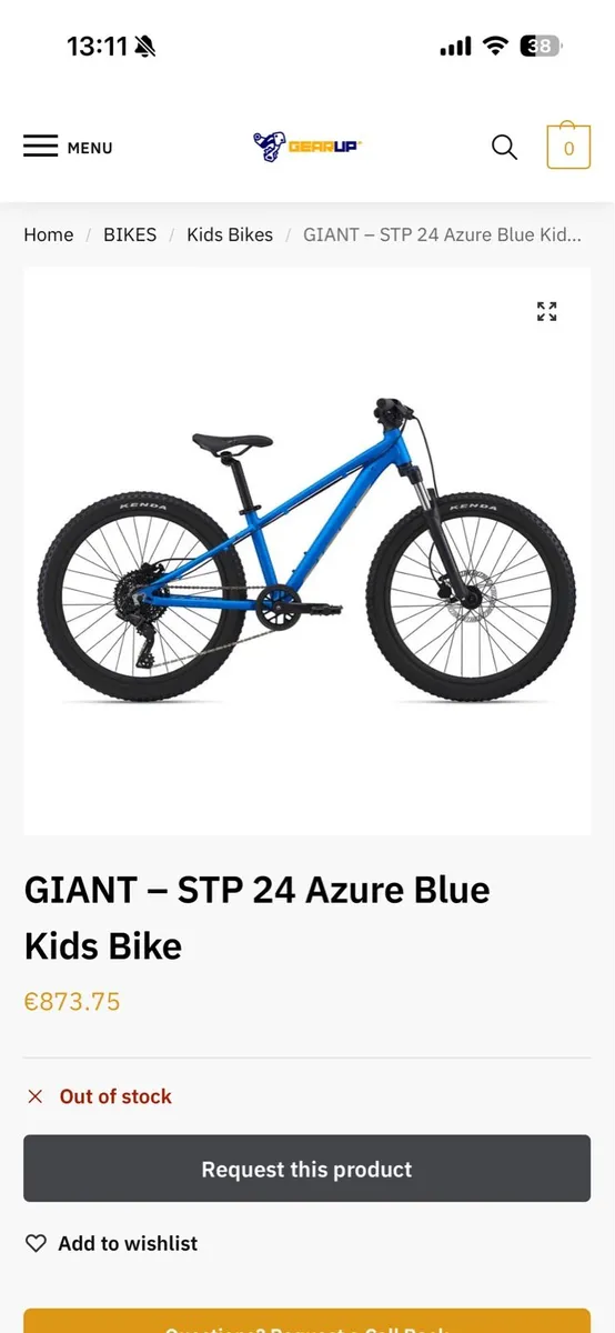 GIANT STP 24 – Azure Blue Kids Mountain Bike - Image 1