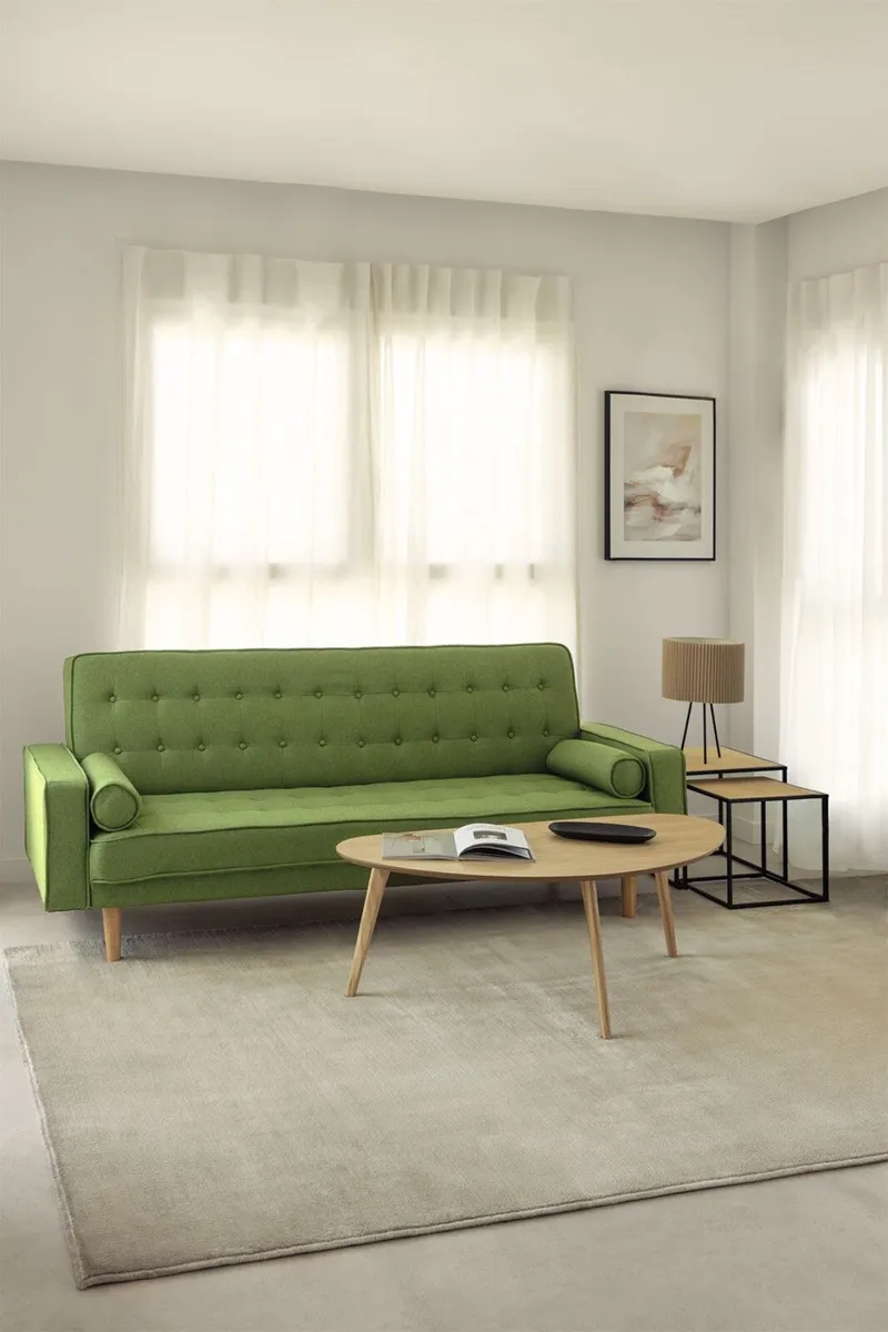 3-seater sofa bed in Brion linen - Image 1