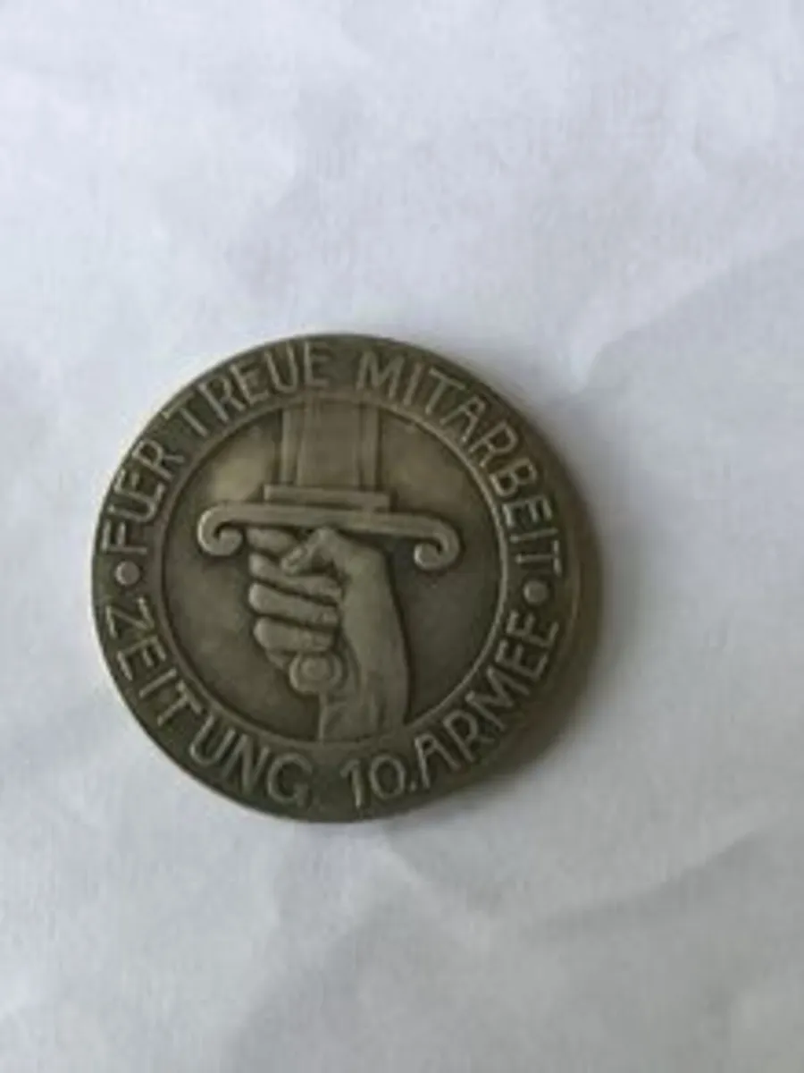 WW2 German military coin - 10th Army