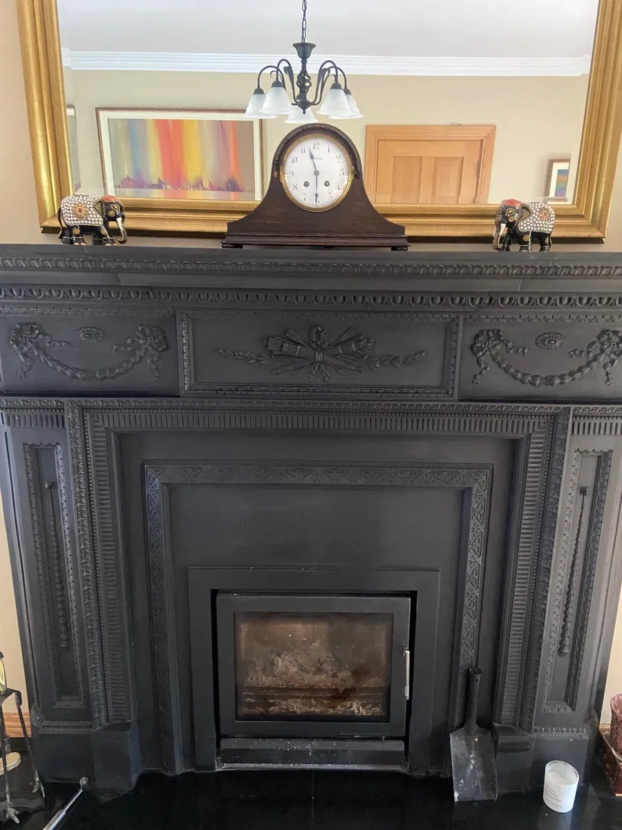 Victorian Black Cast Iron Fireplace - Image 2