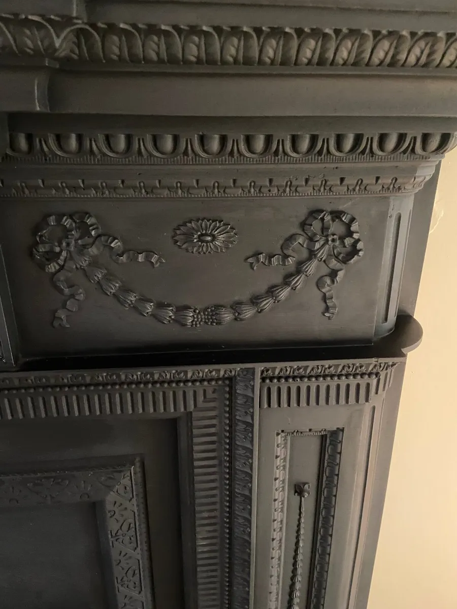 Victorian Black Cast Iron Fireplace - Image 3