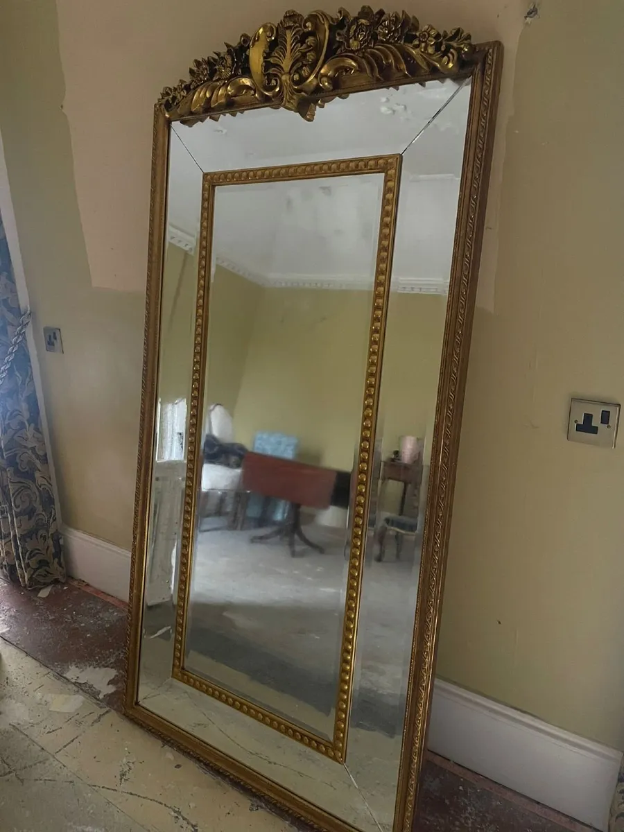 Large Ornate Gilt  Mirror / Overmantel Mirror - Image 2