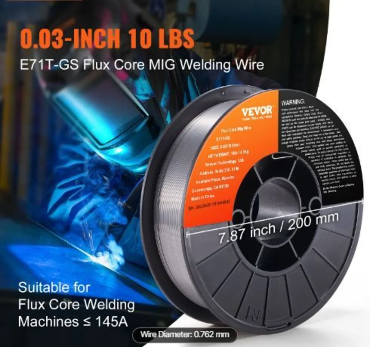 Flux Core Welding Wire, E71T-GS 0.8mm - Image 2
