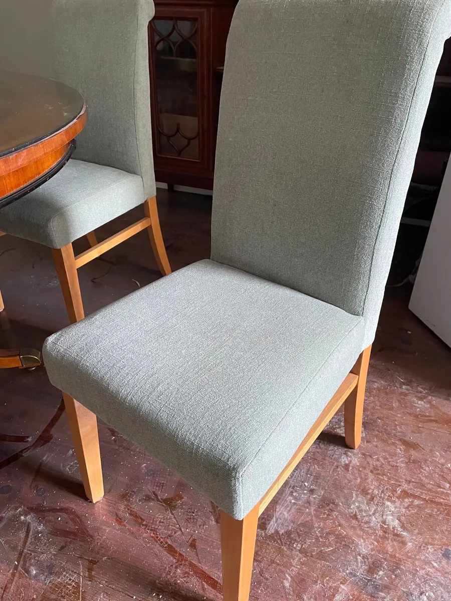 Round Pedestal Dining Table & 6 Chairs Set - Image 4