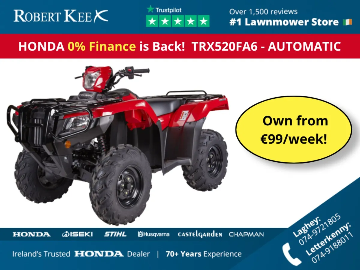 Honda TRX 520 FA6 Automatic Farm Quad - Image 1