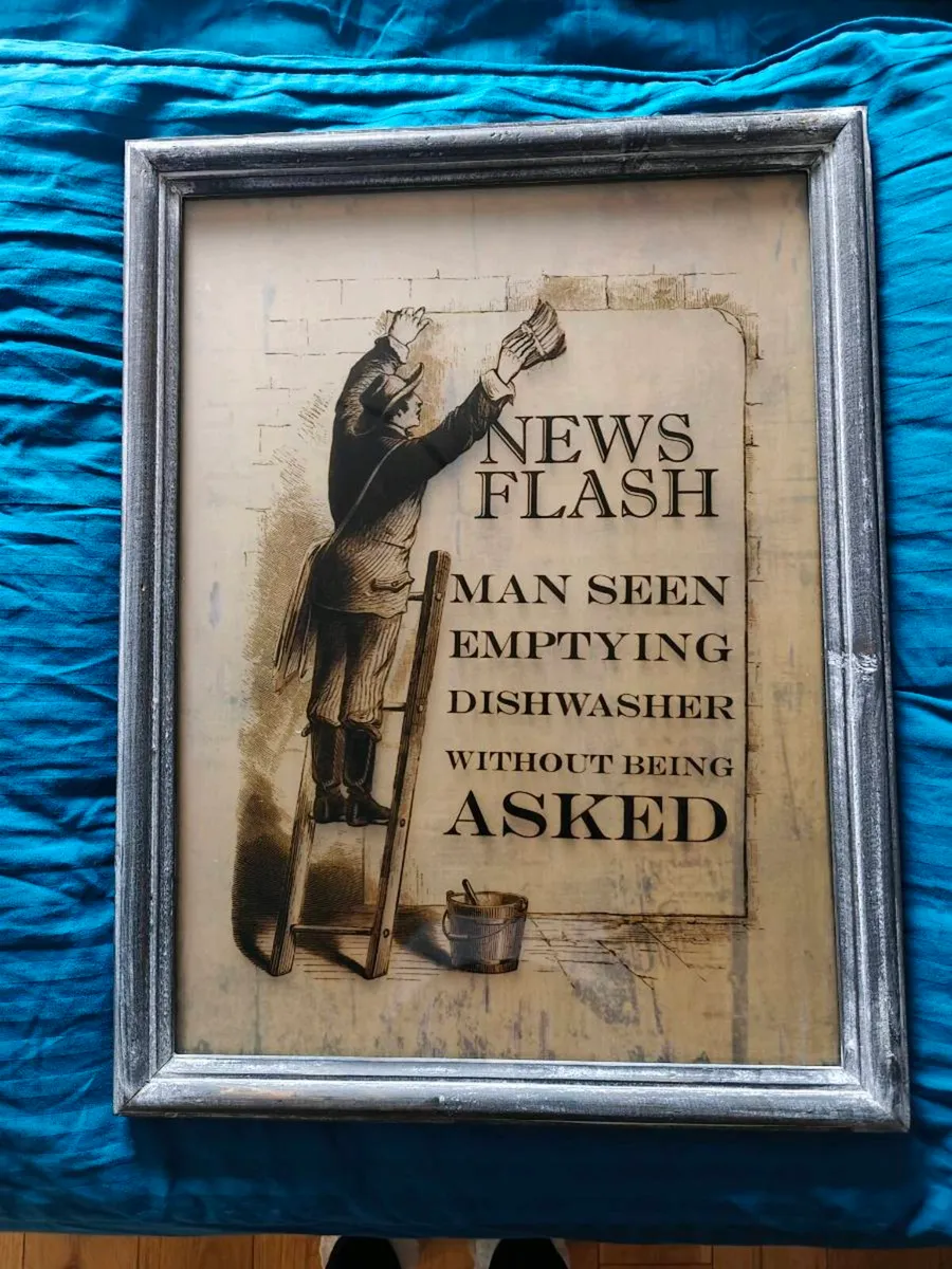 ​Framed Funny Kitchen Wall Sign (Novelty Pr - Image 1