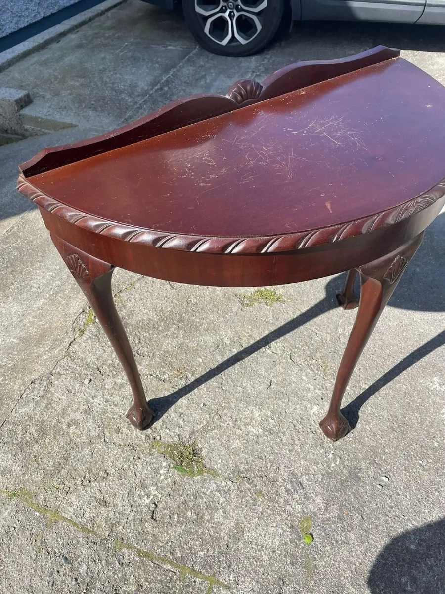 Vintage Mahogany Hall / Console Table - Image 2