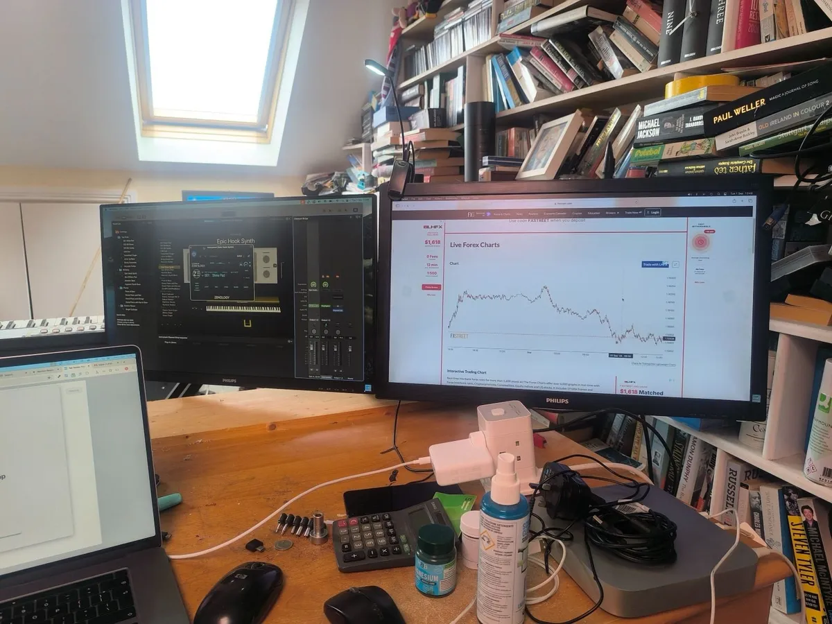 Dual 27" Philips Full HD Monitors + Dual arm - Image 1