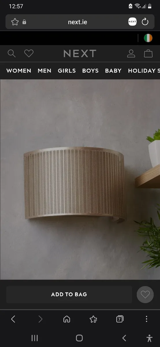 Next Brass Jada  wall lights - Image 3