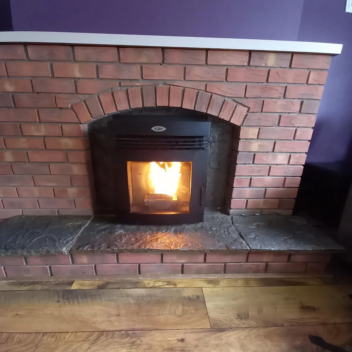 Insert wood pellet stove, 13kw, perfect condition - Image 1