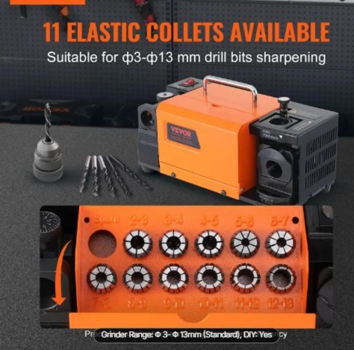 MR-13B Drill Bits Sharpener 3-13mm Bits - Image 1