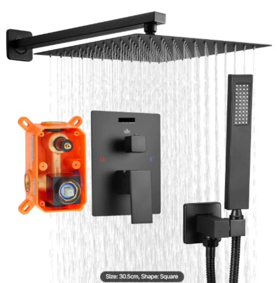 Shower Faucet Set, Rainfall Bathroom Shower System - Image 1