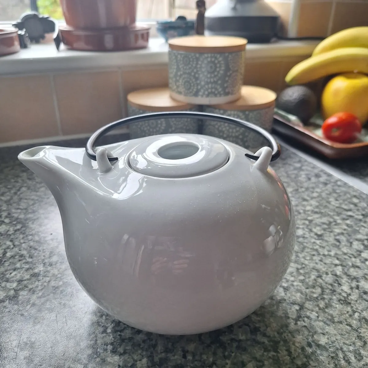 White Ceramic Teapot - Image 1