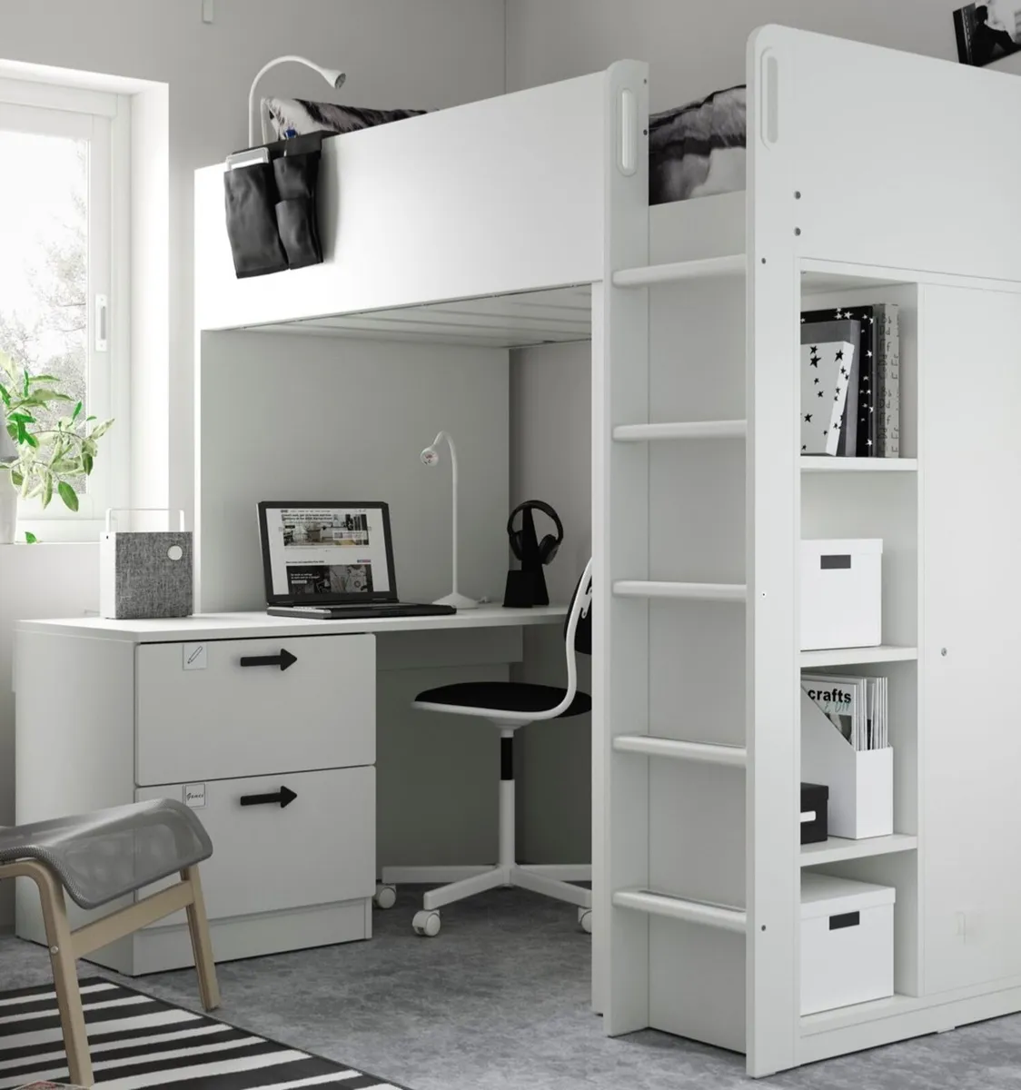 Kids Bed, storage and desk