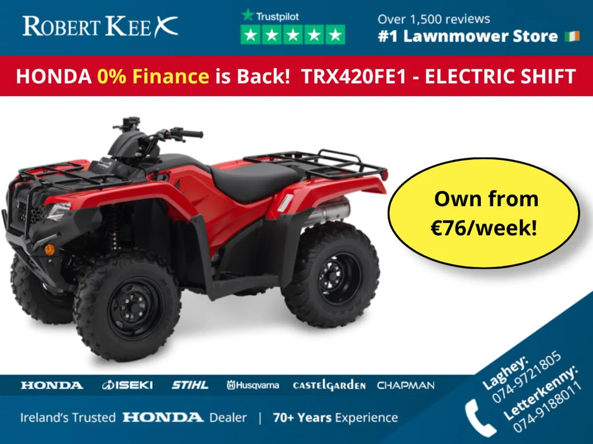 Honda TRX 420 FE Electric Farm Quad - Image 1