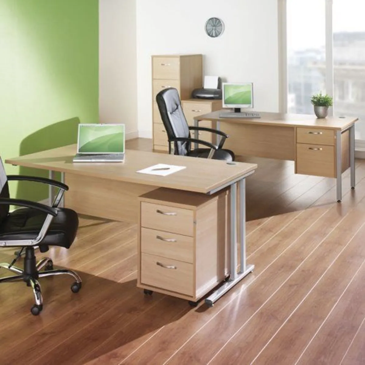 Office desk 1200mm x 800mm - silver cantilever leg - Image 3