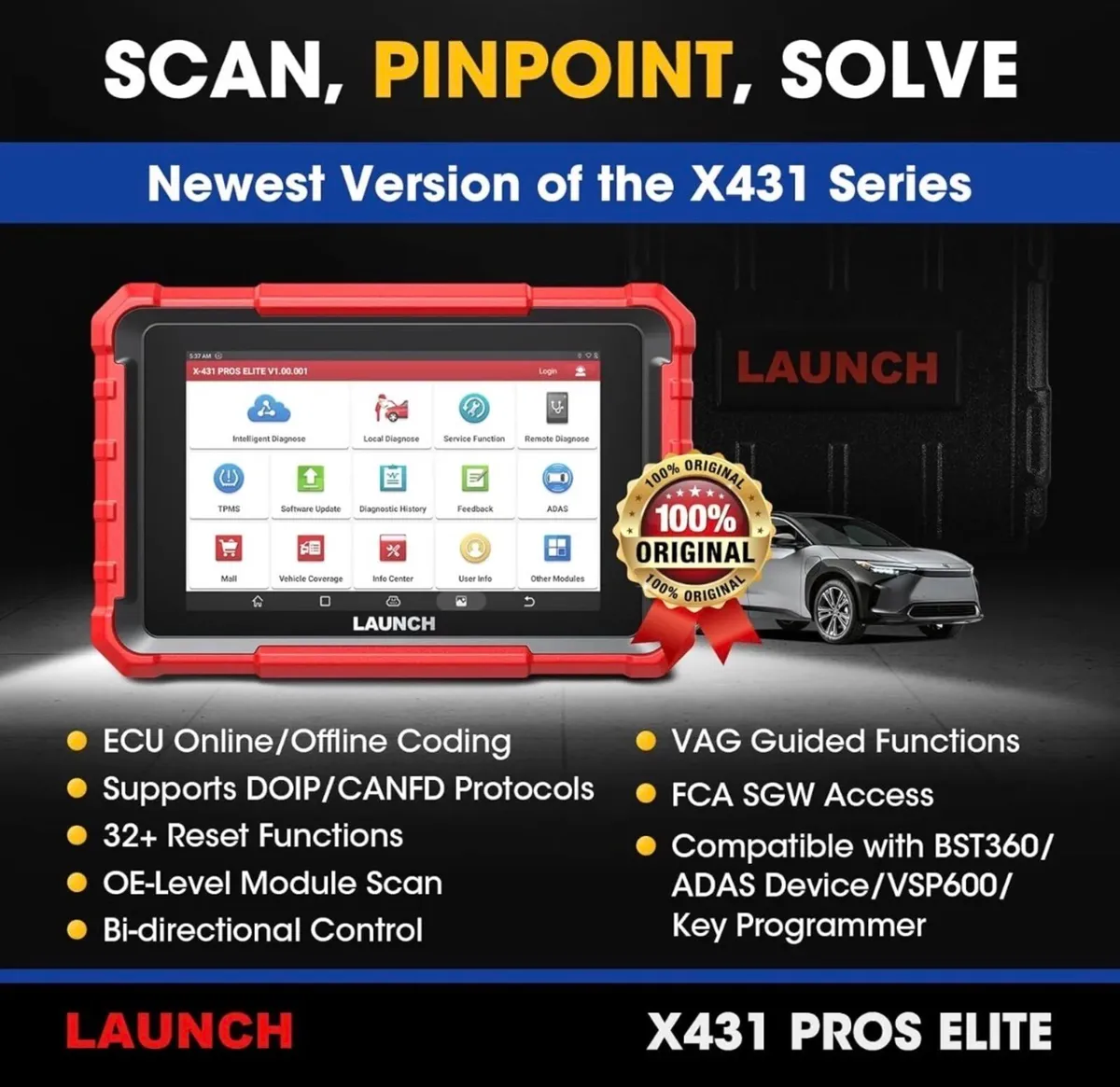 Launch X431 PROS ELITE Bidirectional ScanTool ADAS - Image 3