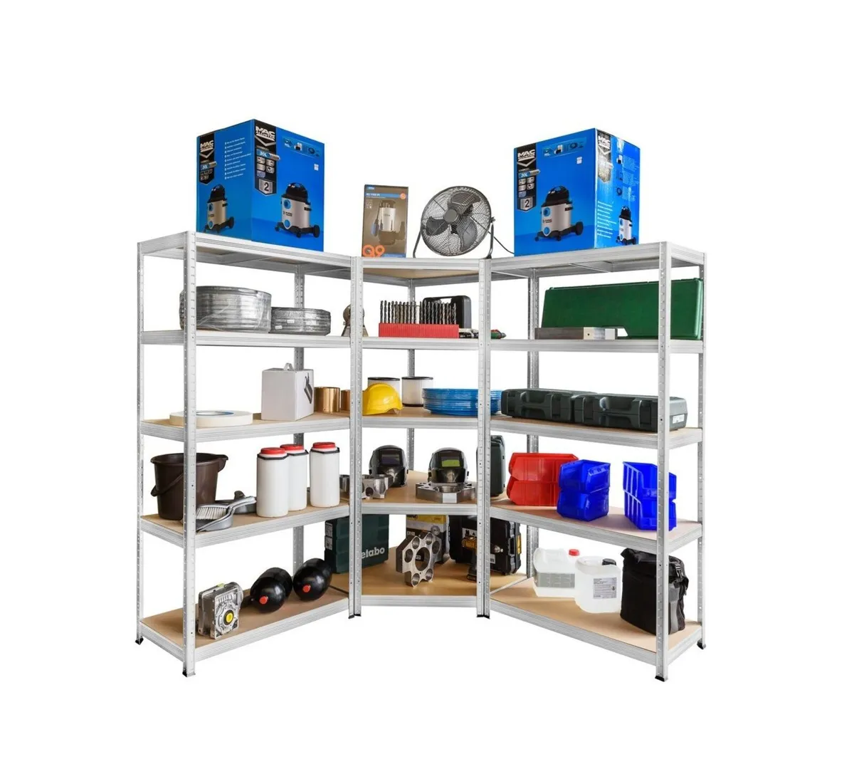 5 Tier Boltless Corner Shelving Bays Kits - Image 1