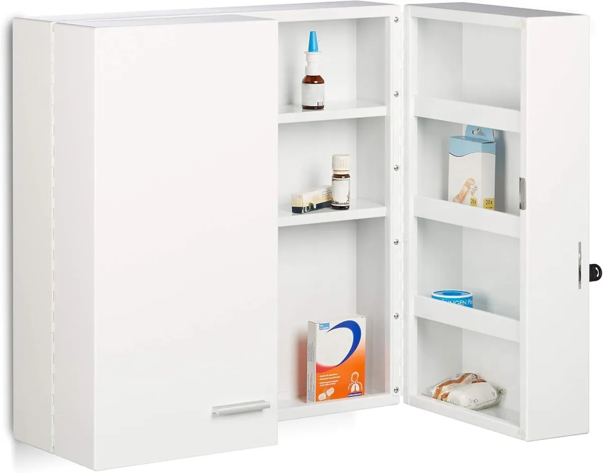 Xxl Medicine Cabinet Premium Locking W 2 Doors - Image 1