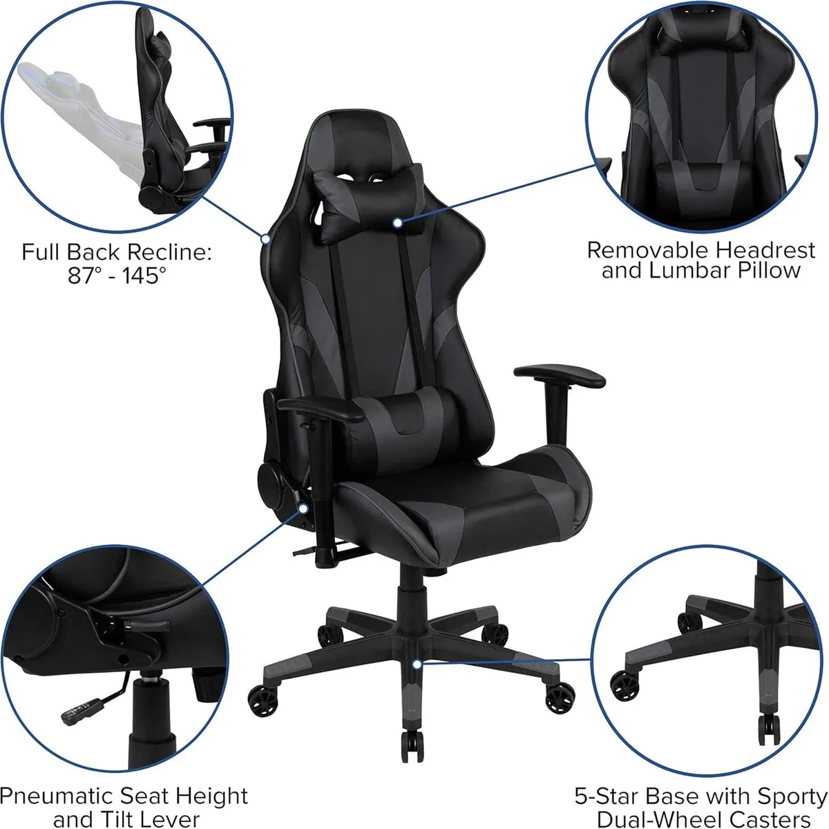 X20 Gaming Chair Racing Office Ergonomic Computer - Image 4